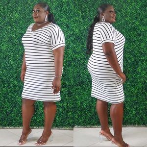 Striped Dress 🤍 - S M L XL